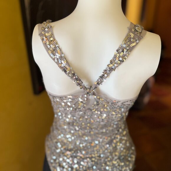 โจ Vintage! Y2k! NWT XXI Silver Sequin Tank Top โ Size M - Picture 4 of 12